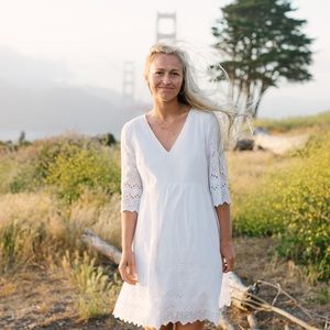 Madewell White Eyelet Dress